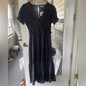 American Eagle Outfitters Black Midi Dress